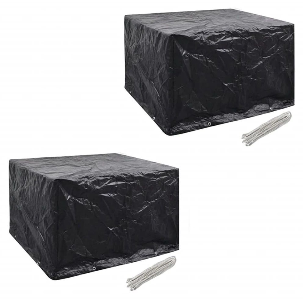 VidaXL Gartenmöbel-Abdeckungen 2 Stk. - vidaXL Gartenmöbel-Abdeckungen 2 Stk. 4 Personen Poly Rattan 8 Ösen 3 VidaXL Gartenmöbel-Abdeckungen 2 Stk. - vidaXL Gartenmöbel-Abdeckungen 2 Stk. 4 Personen Poly Rattan 8 Ösen
