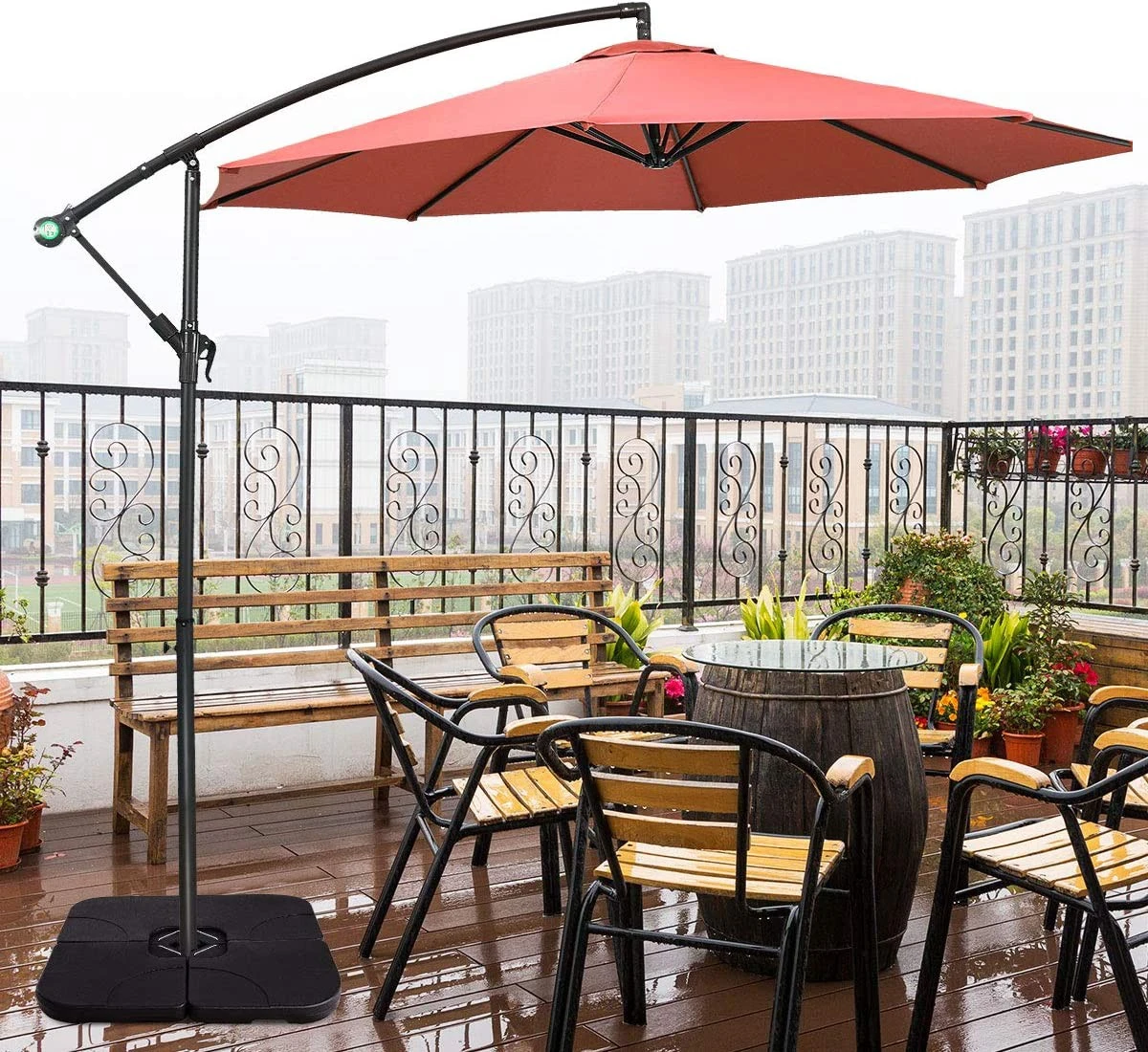 Costway 4-teiliger Sonnenschirmständer 4 Costway 4-teiliger Sonnenschirmständer – Bild 2