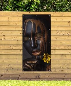 MuchoWow Outdoor-Poster 80x160 Frau - Gold - -Gartenaccessoires Verkäufe 2022 03670c59ff1743229b78dde2647097a7