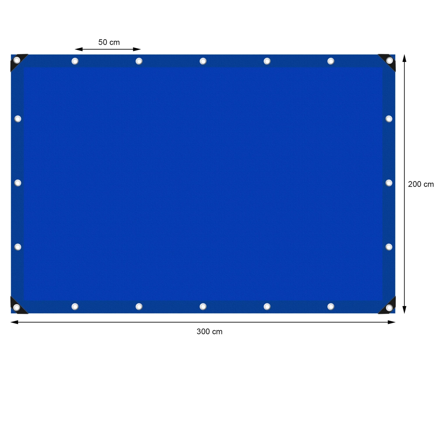ECD Germany Abdeckplane mit Ösen 2x3 m 180g/m² Blau 9 ECD Germany Abdeckplane mit Ösen 2x3 m 180g/m² Blau – Bild 7