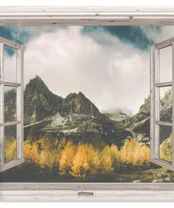 MuchoWow Outdoor-Poster 90x60 Aussicht - Berg