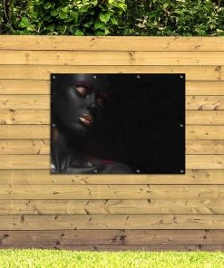MuchoWow Outdoor-Poster 120x90 Frau - Schwarz -Gartenaccessoires Verkäufe 2022 06c7626412d94aa794f435de36add122