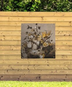 MuchoWow Outdoor-Poster 100x100 Blumen - Alte -Gartenaccessoires Verkäufe 2022 083e6a38e0374ac2844248935d46f1bc