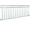 ECD Germany Französischer Balkon glänzend 90x225 cm - Silber - Tiefe: 225 cm