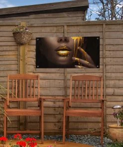 MuchoWow Outdoor-Poster 60x30 Gold - Frau - -Gartenaccessoires Verkäufe 2022 0c65f8dfd1f74381b6f2f428345953b9