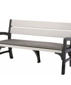 Best Freizeitmöbel Bankauflage Aberdare - Mischgewebe - Grau