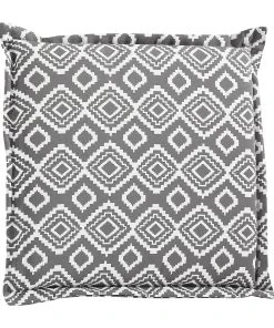 Best Freizeitmöbel Sitzkissen Mosela II - Baumwollstoff - Taupe / Weiß