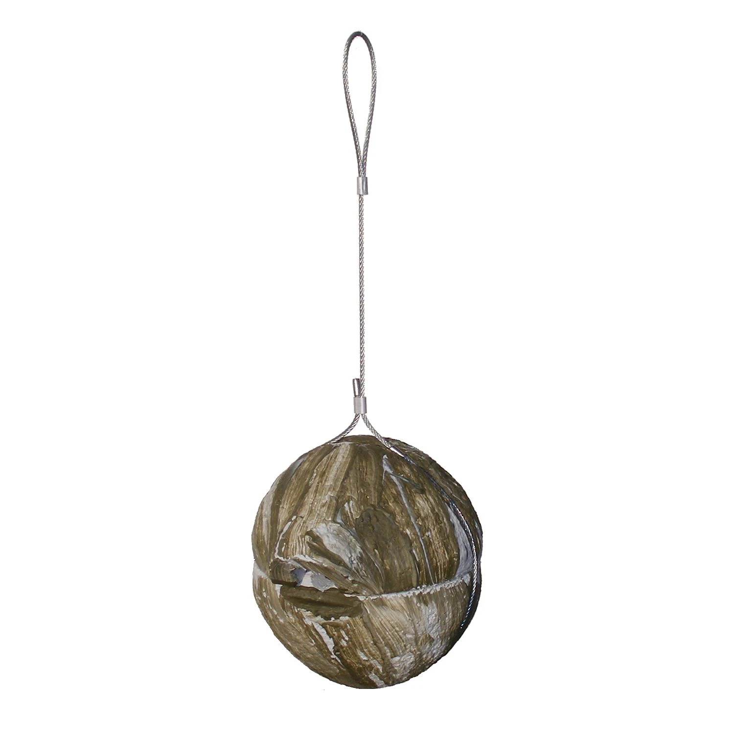 Twentyfour Nistkugel Zaunkönig - Holzbeton - Grün gemustert 3 Twentyfour Nistkugel Zaunkönig - Holzbeton - Grün gemustert