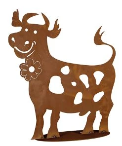 Twentyfour Dekofigur Kuh - Stahl - Rostbraun - 59 x 20 cm