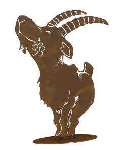 Twentyfour Dekofigur Steinbock - Stahlblech - Rostbraun