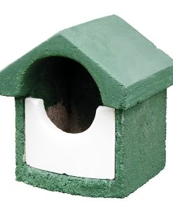 Twentyfour Nistkasten Halbhöhlenbrüter - Holzbeton - Grün / Weiß