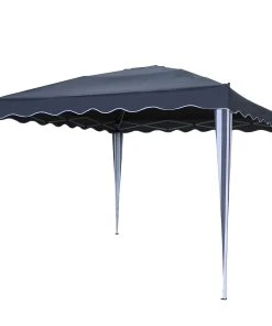 Garden Pleasure Pavillon Ganges - Stahl / Vinyl - Grau / Weiß