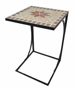 Garden Pleasure Beistelltisch Amarillo - Eisen / Steingut - Mehrfarbig