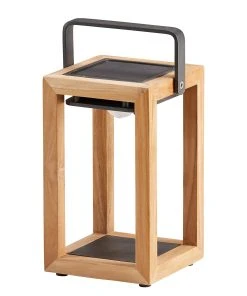 Best Freizeitmöbel Solar-Laterne Cloyd VII - Teak massiv - Teak / Anthrazit