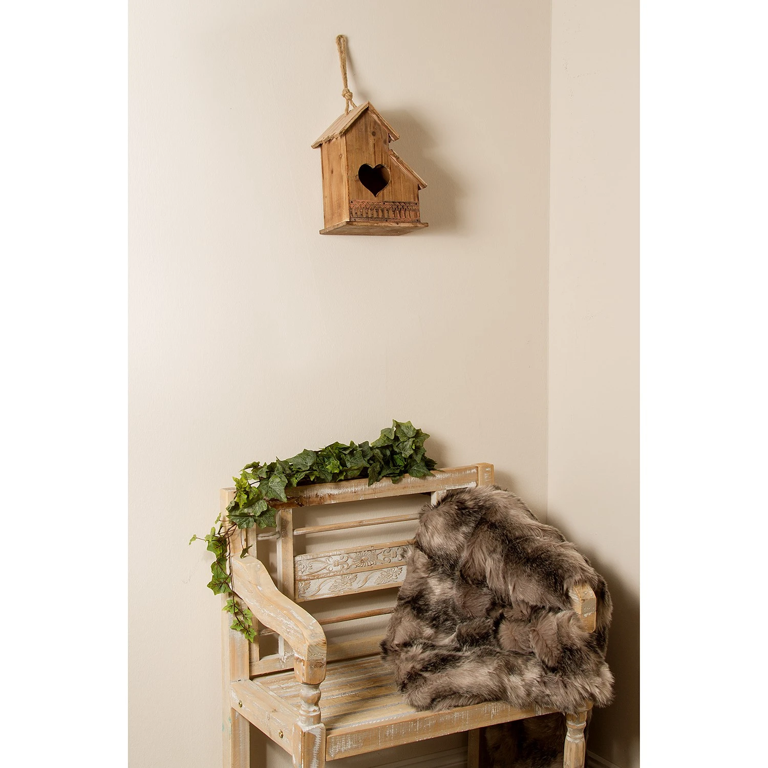 My Flair Vogelhaus Amira - Kiefer - Natur 4 My Flair Vogelhaus Amira - Kiefer - Natur – Bild 2