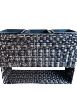 Garden Pleasure Blumenkasten Adele - Stahl / Polylrattan - Braun