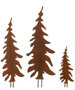 Twentyfour Gartenstecker Tannenbaum (3-teilig) - Eisen - Rost