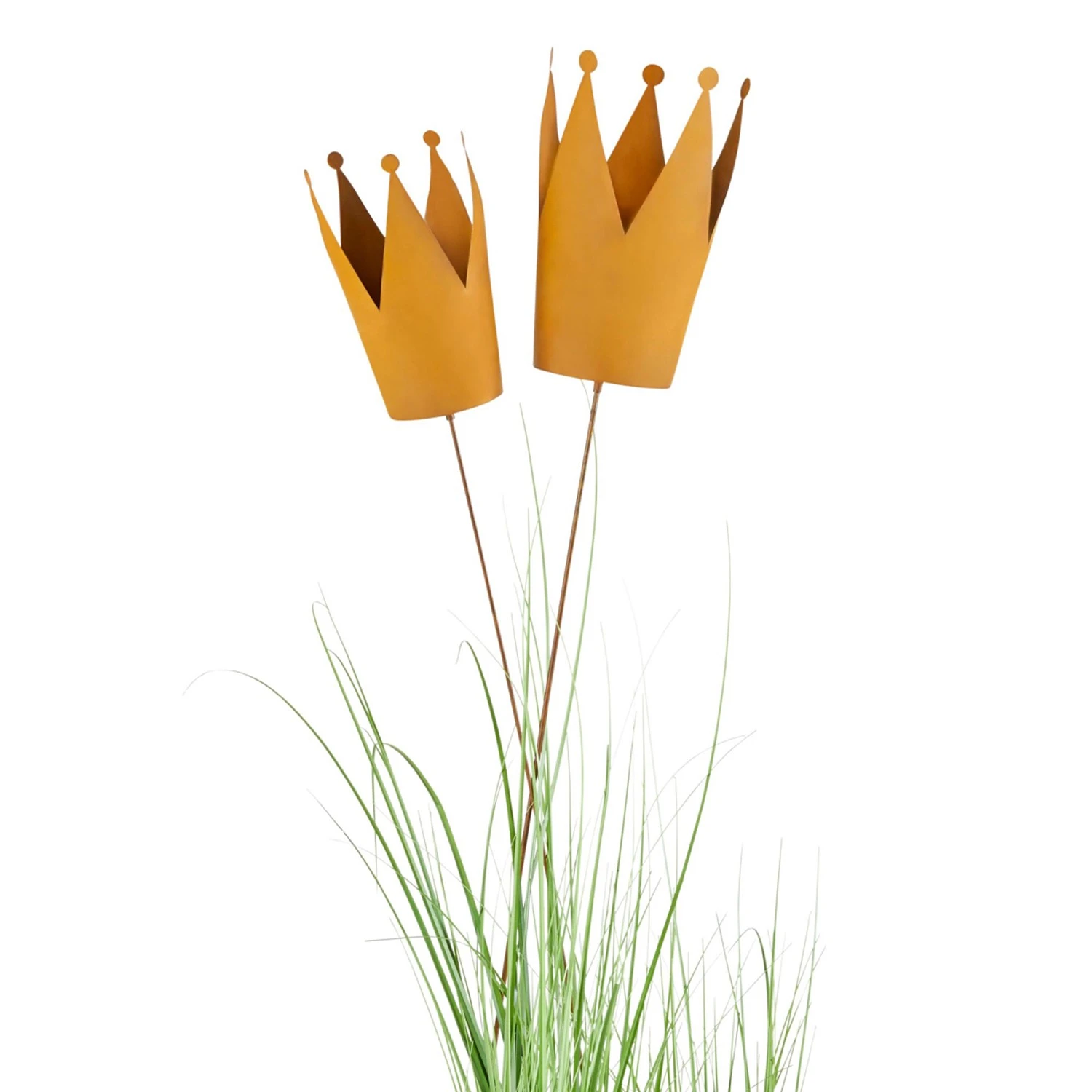Twentyfour Gartenstecker Krone (2-teilig) - Metall / Papier - Rost 6 Twentyfour Gartenstecker Krone (2-teilig) - Metall / Papier - Rost – Bild 4