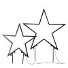 Twentyfour LED-Gartenstecker Sterne (2-teilig) - Eisen - Schwarz
