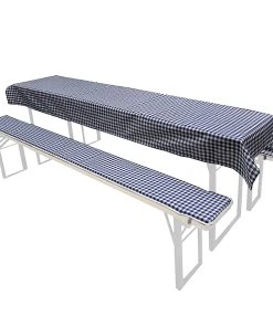 Siena Garden Festzeltgarniturauflagen Oulu (3-teilig) - Mischgewebe - Blau