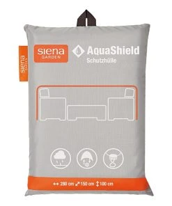 Siena Garden Sitzgruppenhülle Aqua Shield - Polyester - Grau - Tiefe: 280 cm