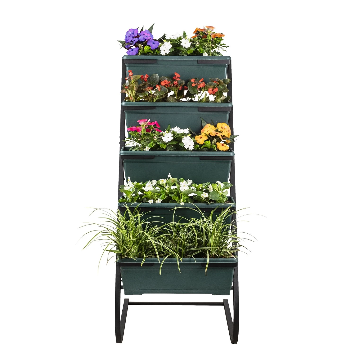 Pflanzregal Collecty - Eisen / Polyester - Schwarz / Dunkelgrün 7 Pflanzregal Collecty - Eisen / Polyester - Schwarz / Dunkelgrün – Bild 5