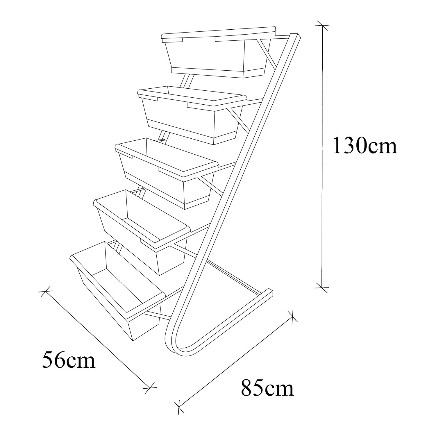 Pflanzregal Collecty - Eisen / Polyester - Schwarz / Dunkelgrün 9 Pflanzregal Collecty - Eisen / Polyester - Schwarz / Dunkelgrün – Bild 7