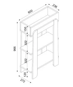 Regal Nola - Weiß / Grün -Gartenaccessoires Verkäufe 2022 1000338976 220324 500 SKETCH DETAILS P000000001000338976 sketch