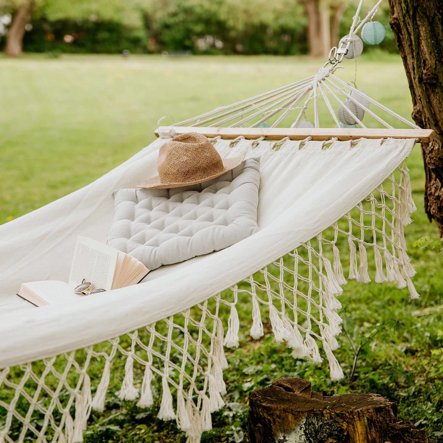 Butlers Hängematte SHOW ME HEAVEN II - Mischgewebe / Akazie massiv - Beige 5 Butlers Hängematte SHOW ME HEAVEN II - Mischgewebe / Akazie massiv - Beige – Bild 3