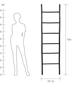 Butlers Dekoleiter SAFARI II - Bambus teilmassiv - Schwarz -Gartenaccessoires Verkäufe 2022 1000341332 220317 500 SKETCH DETAILS P000000001000341332 sketch