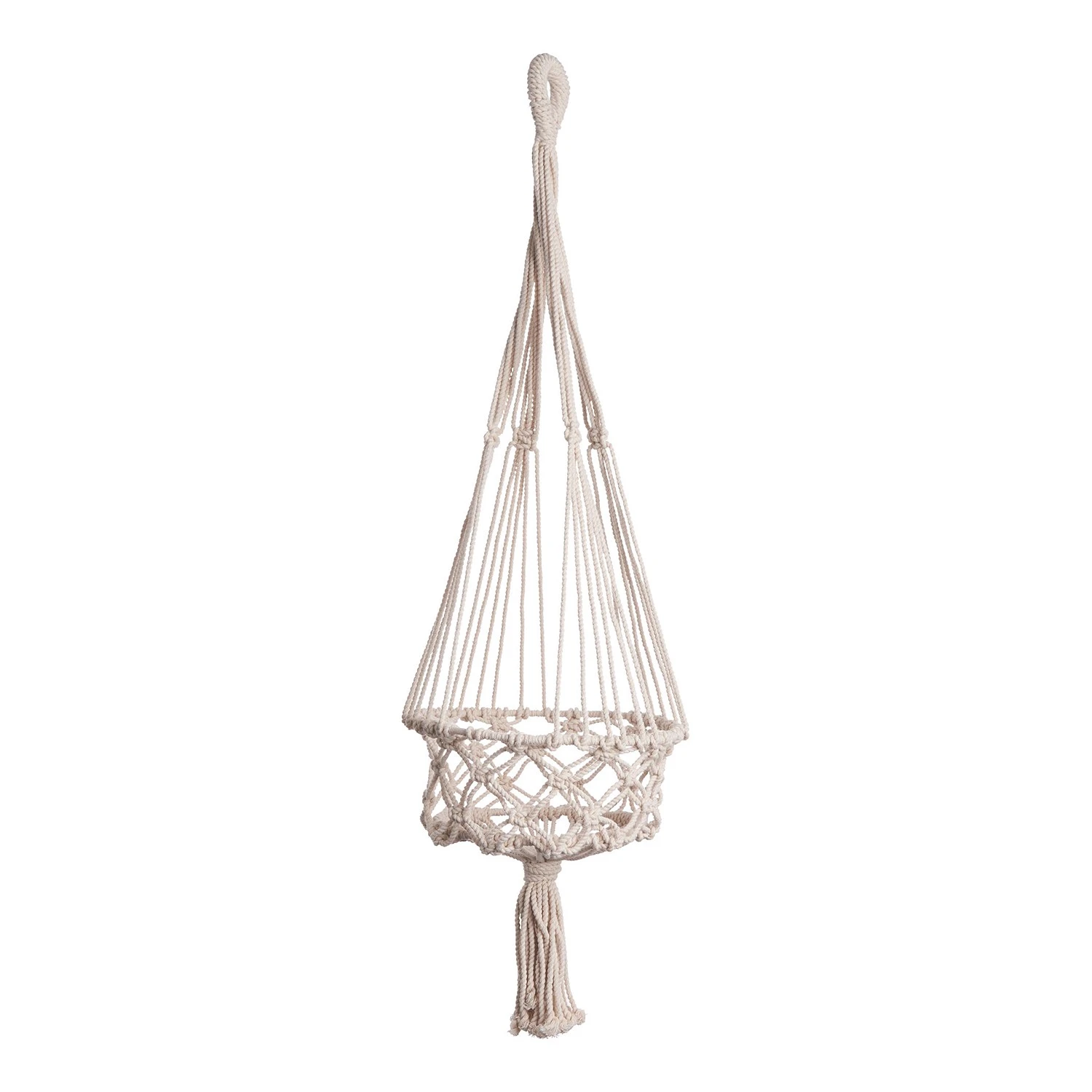 Butlers Blumenampel MACRAMÉ - Baumwollstoff - Creme 3 Butlers Blumenampel MACRAMÉ - Baumwollstoff - Creme