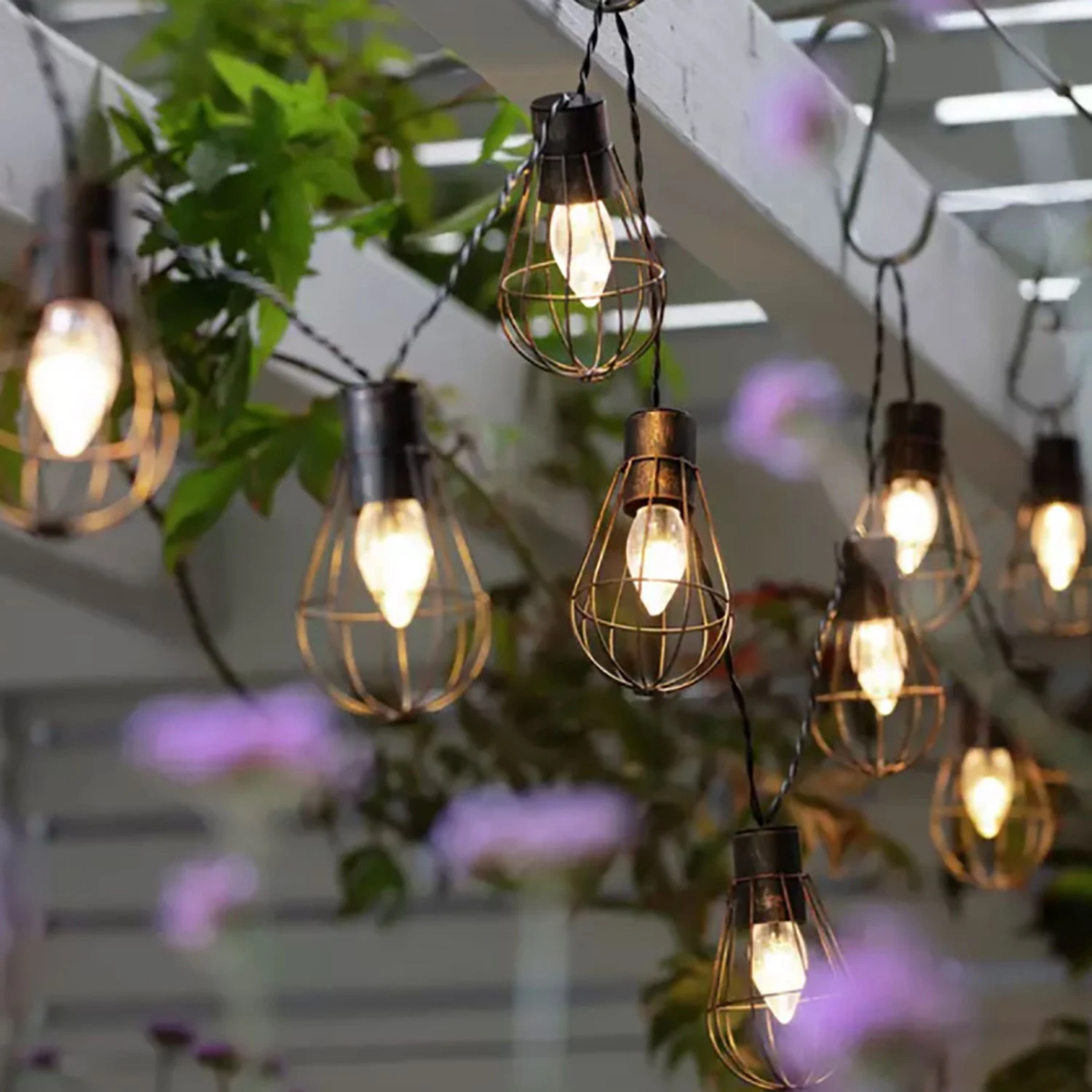 Nino Leuchten Solarleuchte Napoli - Eisen / Polypropylen - 10-flammig 4 Nino Leuchten Solarleuchte Napoli - Eisen / Polypropylen - 10-flammig – Bild 2