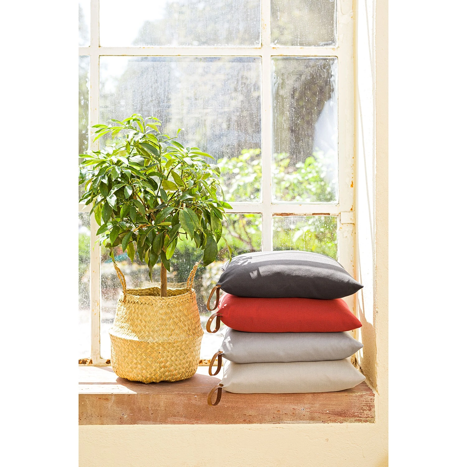 Magma-Heimtex Kissenhülle Korfu - Polypropylen / Leder - Grau 5 Magma-Heimtex Kissenhülle Korfu - Polypropylen / Leder - Grau – Bild 3