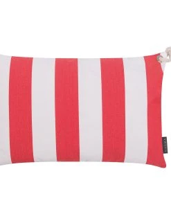 Magma-Heimtex Kissenhülle Santorin - Polyacryl / Baumwolle - Rot / Weiß