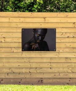 MuchoWow Outdoor-Poster 90x60 Frau - Schwarz - -Gartenaccessoires Verkäufe 2022 110045f286224e6286bb4afc0209a509