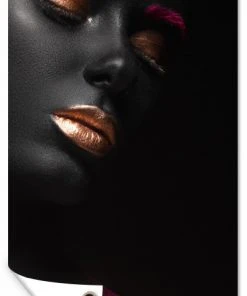 MuchoWow Outdoor-Poster 100x200 Frau - Schwarz