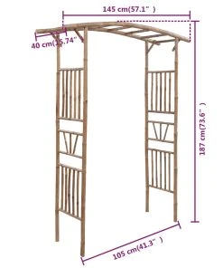 VidaXL Rosenbogen - vidaXL Rosenbogen Bambus 145 x 40 x 187 cm 11 VidaXL Rosenbogen - vidaXL Rosenbogen Bambus 145 x 40 x 187 cm -Gartenaccessoires Verkäufe 2022 12deadce900f4f89874d5cea79b4c6b4