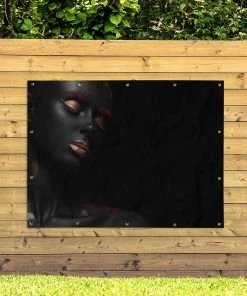 MuchoWow Outdoor-Poster 160x120 Frau - Schwarz -Gartenaccessoires Verkäufe 2022 136bf28ba35c4ee09d5c9a0a6a5adb28