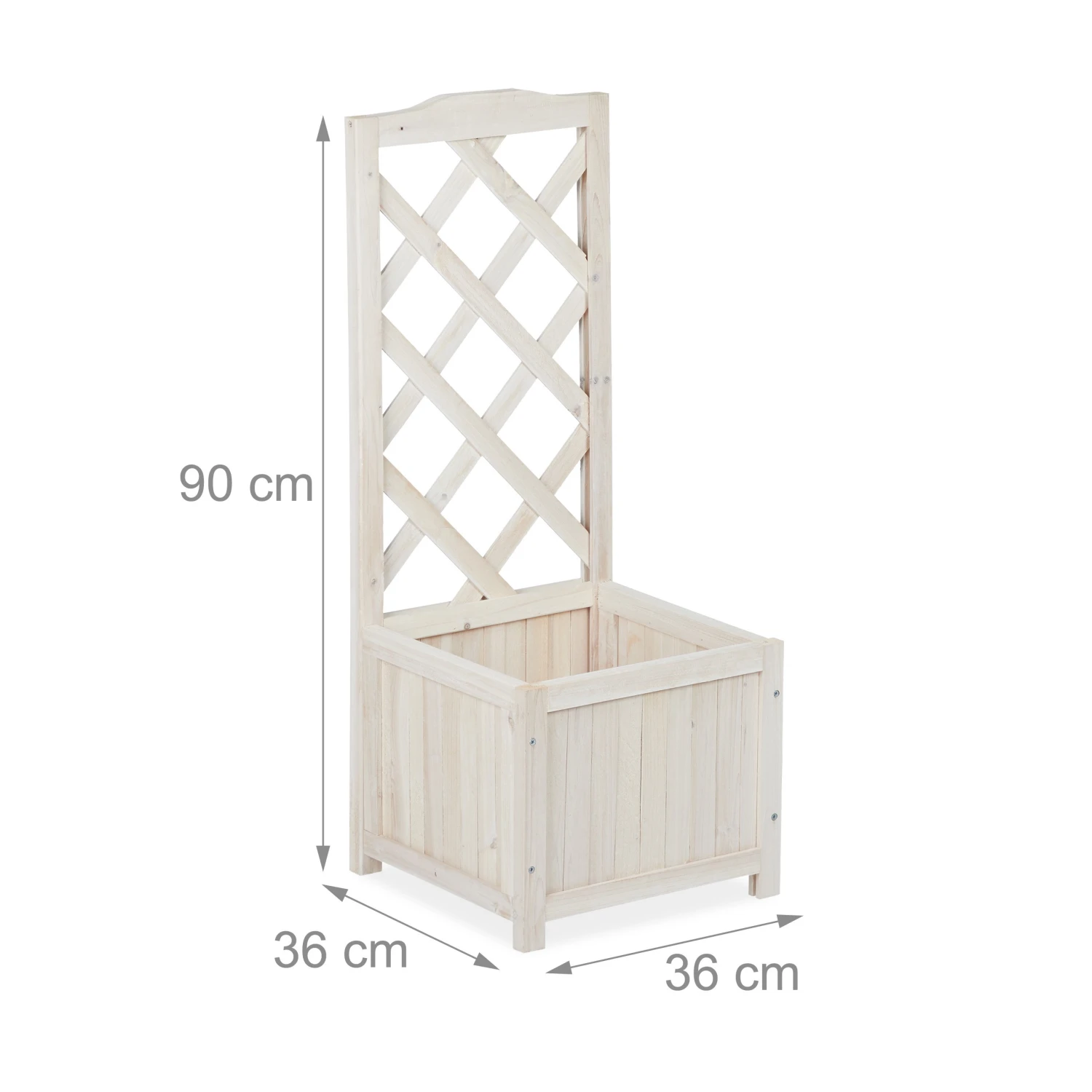 Relaxdays Holz Rankkasten weiß - 36 x 90 x 36 cm 11 Relaxdays Holz Rankkasten weiß - 36 x 90 x 36 cm – Bild 9