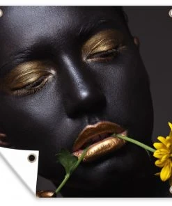 MuchoWow Outdoor-Poster 100x100 Frau - Kupfer