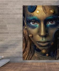 MuchoWow Outdoor-Poster 120x180 Frau - Gold - -Gartenaccessoires Verkäufe 2022 155e789e6f474f5c890671f1a6ced66c