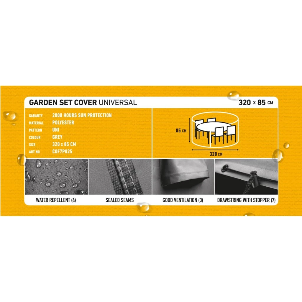 Madison Gartenmöbel-Abdeckung Rund Grau - Madison Gartenmöbel-Abdeckung Rund 320 cm Grau 14 Madison Gartenmöbel-Abdeckung Rund Grau - Madison Gartenmöbel-Abdeckung Rund 320 cm Grau – Bild 12