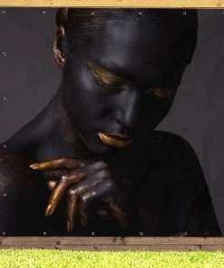 MuchoWow Outdoor-Poster 200x200 Frau - Schwarz -Gartenaccessoires Verkäufe 2022 1d4fa601cf8f4ef285e35effb579fbd0