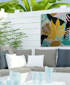 MuchoWow Outdoor-Poster 50x50 Blätter - Muster -Gartenaccessoires Verkäufe 2022 21360671088a4047992e34c23a060058