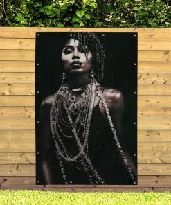 MuchoWow Outdoor-Poster 120x180 Frau - Schmuck -Gartenaccessoires Verkäufe 2022 218ff34e5b7041b781a790ca7408e3aa