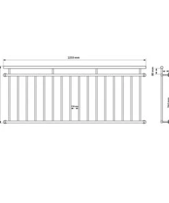 ECD Germany Französischer Balkon Schwarz 225x90cm -Gartenaccessoires Verkäufe 2022 22b67c60a867431dac19714ff9a70ca5