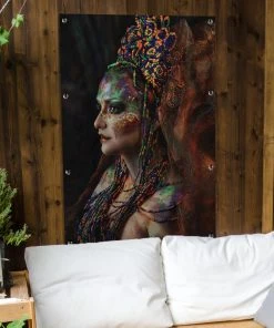 MuchoWow Outdoor-Poster 80x120 Frau - Perlen - -Gartenaccessoires Verkäufe 2022 2413de6cb2594e67a589492c4b6db649