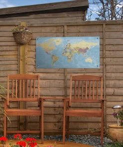 MuchoWow Outdoor-Poster 60x30 Weltkarte - -Gartenaccessoires Verkäufe 2022 2516b53d9c744a84ba2304ac5d66b933