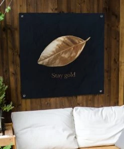 MuchoWow Outdoor-Poster 100x100 Blatt - Gold - -Gartenaccessoires Verkäufe 2022 25e5c920a1df49d4a3aad7c6cee443cc