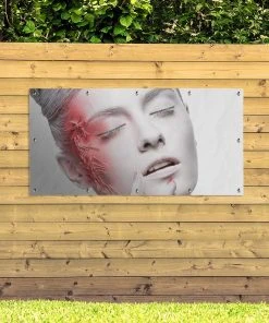 MuchoWow Outdoor-Poster 200x100 Frau - Weiß - -Gartenaccessoires Verkäufe 2022 29d61eb9ecaa48da9b41806d56bcc651